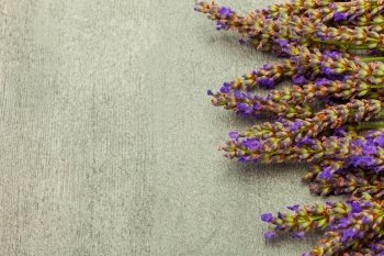 Photo of lavender over wooden table