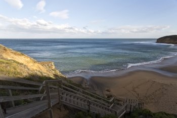 Access to Bells Beach on the Great Ocean Road, Australia, home of the world’s longest-running surfing competition