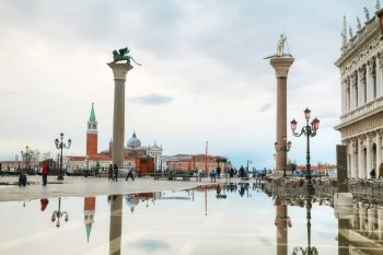 San Marco square in Venice, Italy early in the morning