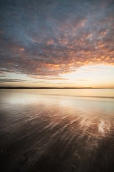 Weymouth beach sunrise Dorset England