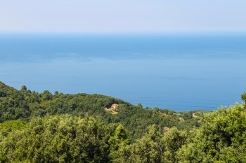 Coast of Tyrrhenian Sea on Elba Island, Italy.