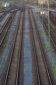 railway tracks.  train tracks