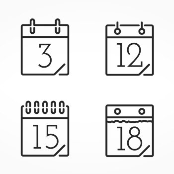 Minimal Calendar Icons