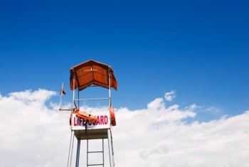 Lifeguard tower on the beach