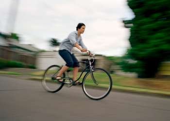 Woman Criusing on Bike