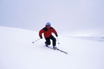 Telemarking Down a Ski Slope