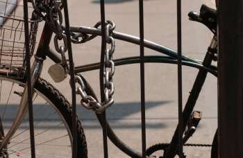 New York City - Locked Bicycle in Soho
