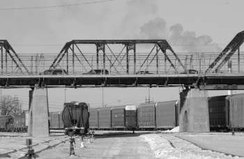 Railyard - Winnipeg, Manitoba, Canada in winter