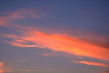 Panoramic view of the sky at dusk