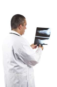 Doctor examines x ray