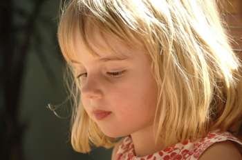 Five year old blond girl