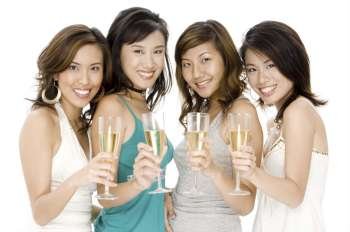 Girls Drinking Champagne
