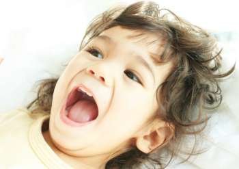 Young child laughing