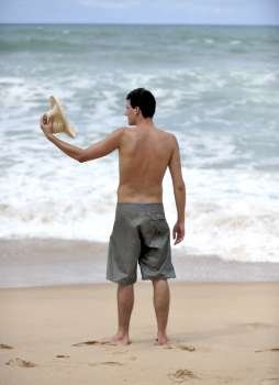 Man enjoying on the beach, Brazil 