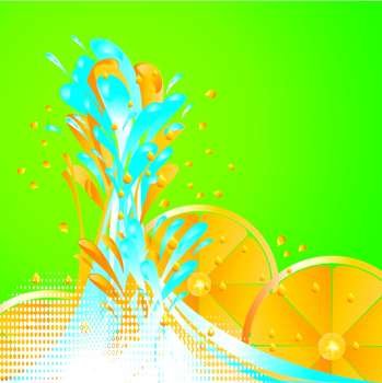 Orange splash with copy space - vector illustration