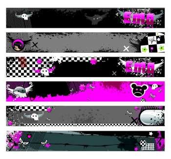 Set of Emo banners.