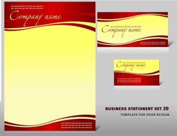 Vector business stationery set 19