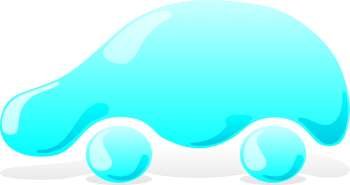 Car wash icon with blue liquid vehicle