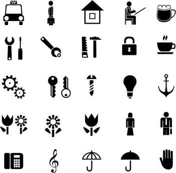 Set of different vector pictograms