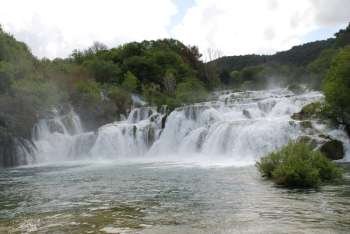 The waterfalls in the Krka National Park in Croatia 