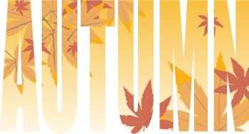 autumn text illustration that could be used as a background or title for a presentation