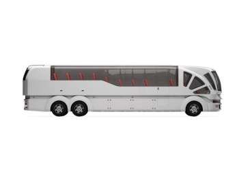 Isolated autobus over white background