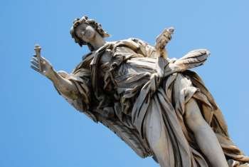 Angel with nails on the Bridge of San Angelo, Vatican City, Rome, Italy