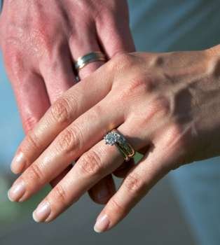 Husband and wife, wedding rings
