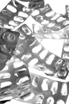 Pills tabs blister silver texture