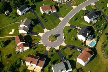 Aerial view of housing in Maryland