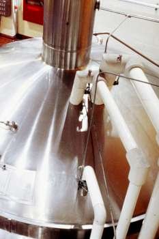 High angle view of vat in a brewery, New York City, New York State, USA