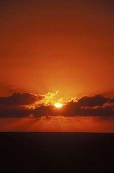 Sunset over the sea, Hawaii, USA