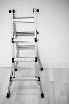 Step ladder in a room