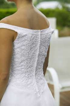 Rear view of a bride