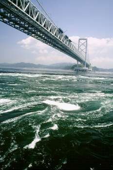 Low angle view of a bridge, Naruto Bridge, Shikoku, Japan