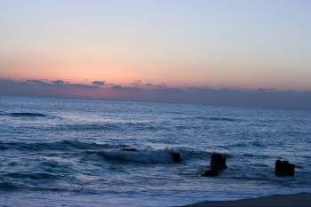 Waves in the sea, South Beach, Miami, Florida, USA