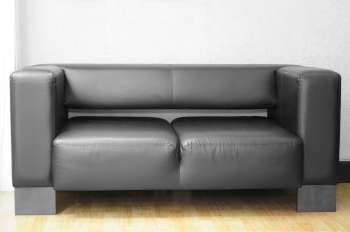 Gray sofa.