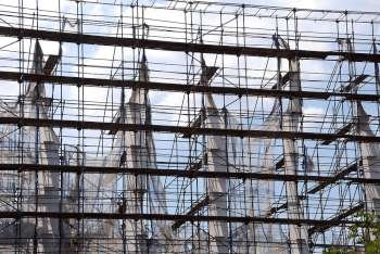 Scaffolding in construction site, Berlin