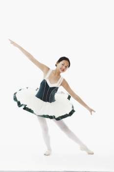 Portrait of a teenage girl performing ballet