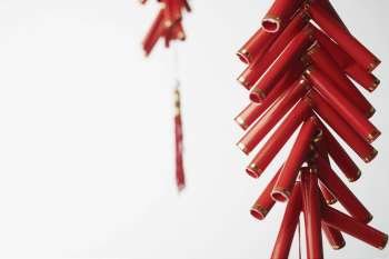 Close-up of Chinese fire crackers