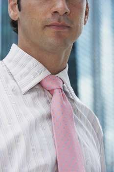 Close-up of a businessman wearing a tie