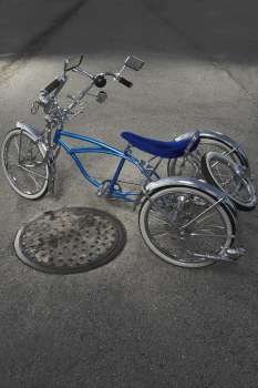 High angle view of a low rider bicycle
