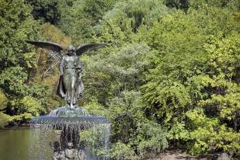 Fountain statue in a park