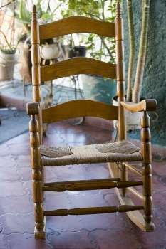 Close-up of a rocking chair