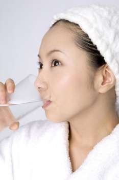 Woman drinking a water