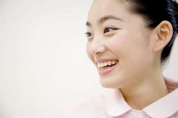 Profile of Japanese woman