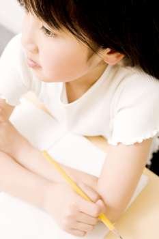 Japanese girl studying