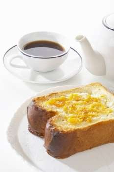 Toast and coffee