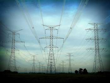 Network of transmission lines.