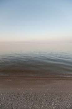 Shoreline of Lake Winnipeg in Gimli, Manitoba, Canada